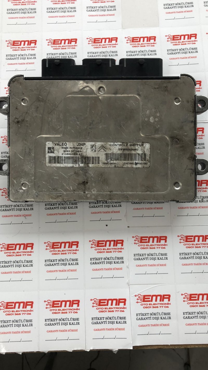 ÇIKMA OTO BEYİN SW9665424480 9085 371985 21586539-8 A1 VALEO J34P PEUGEOT 206 207 307 CITROEN ÇIKMA MOTOR BEYNİ 